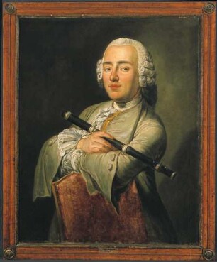 Porträt Johann Wilhelm Ludwig Gleim mit Flöte