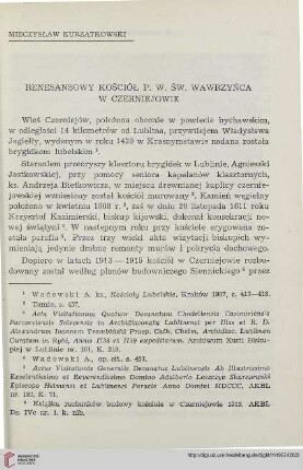 6: Renesansowy kościół p. w. św. Wawrzyńca w Czerniejowie