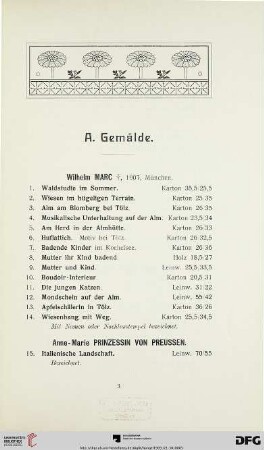 Gemälde (Nr. 1-220)