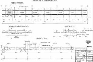 Mühlacker: Empfangsgebäude Überdachung Bahnsteig 3 Deckenunteransicht,Details