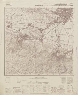 4232 Quedlinburg, Topographische Karte 1:25000 (4cm - Karte)