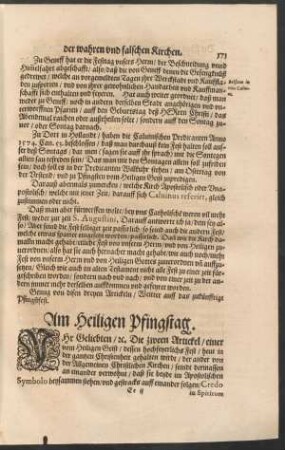 Am Heiligen Pfingstag.