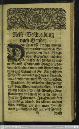 Reise-Beschreibung nach Bender