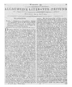 [Muench, J. G.]: Montagslaunen des Herrn Tobias Lausche, Gastwirths zum Blauen Engelein an der schwäbischen Grenze. Leipzig: Weygand 1800