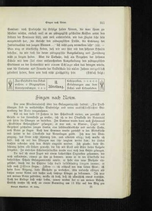 Singen nach Noten