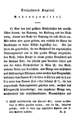Dreizehntes Kapitel- Nahrungsmittel.