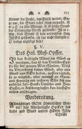 §. V. Das Heil. Meß-Opffer.