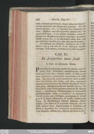 Cap. IV. De scriptoribus huius seculi.