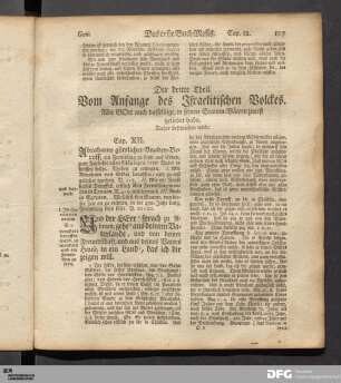 Der dritte Theil. Vom Anfange des Israelitischen Volckes.