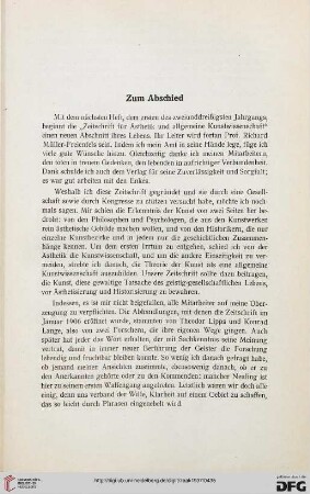 Zum Abschied