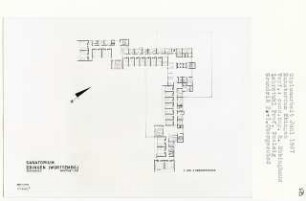 Sanatorium Ebingen (Diplomarbeit bei Peter Poelzig): Grundriss 2. - 3. Obergeschoss 1:200