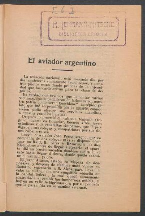 El aviador argentino