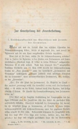 1-16 Zur Beurtheilung der Feuerbestattung