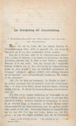 1-16 Zur Beurtheilung der Feuerbestattung
