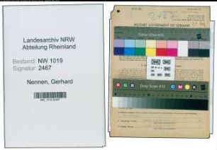Entnazifizierung Gerhard Nennen , geb. 05.05.1887 (Baecker)