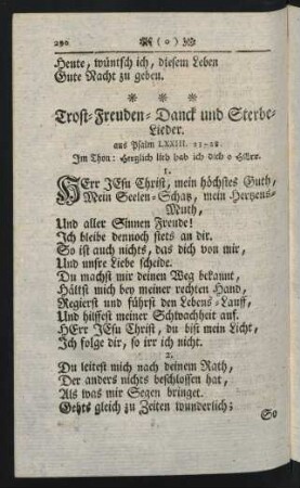 Trost- Freuden- Danck und Sterbe-Lieder