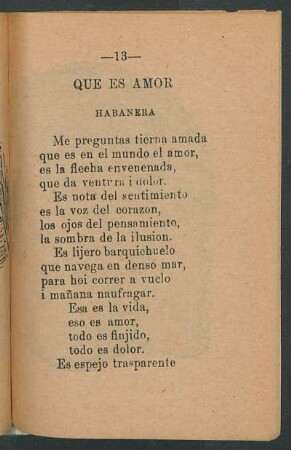 Que es amor : Habanera