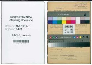 Entnazifizierung Heinrich Hubbert , geb. 19.05.1883 (Kaufmann)