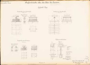 Straßenbrücke über die Oder, Crossen/Oder: Gussstahllager: Schnitte 1:20