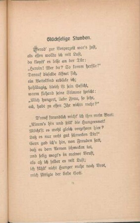 Glückselige Stunden.