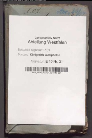 Chaussee von Paderborn über Lichtenau und Kleinenberg