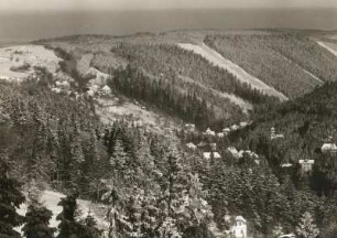 Kipsdorf und Oberkipsdorf. Blick das Weißeritztal abwärts,