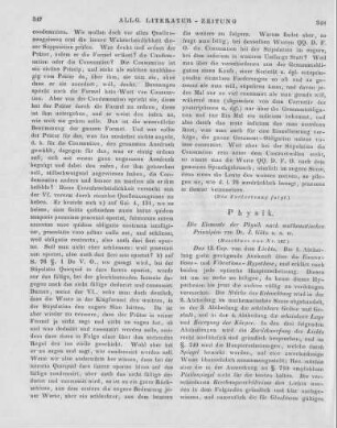 Götz, J. A. R.: Die Elemente der Physik nach mathematischen Prinzipien. Leipzig: Barth 1846 (Beschluss von Nr. 187)