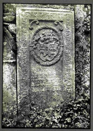 Friedhof, Grabstein des Kindes Marta Magareta Schrammin, 1624. Vergleich 219