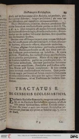 Tractatus II. De censuris ecclesiasticis