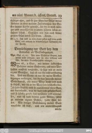 [9)] Demüthigung vor Gott bey dem Andencken an Versündigungen.