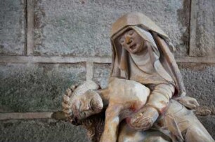 Frankreich. Limousin. Correze. Aubazine. Abtei Kirche. 12 Jahrhundert. Pieta 15 Jahrhundert