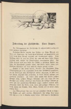 V. Zubereitung der Fleischbrühe. Klare Suppen