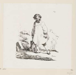 Wilddieb, Blatt 9 der Folge "Lithographische Skizzen"