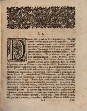 Quaestiones insigniores quaedam ex historia latronis conversi