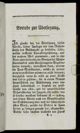 Vorrede zur Übersetzung