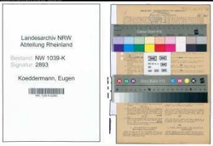 Entnazifizierung Eugen Koeddermann , geb. 28.04.1909 (Beamter)