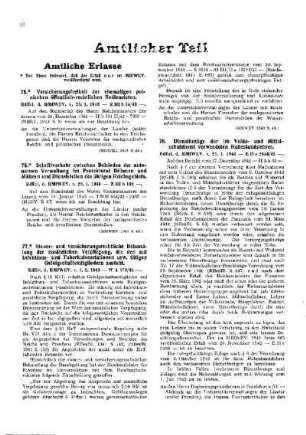 Versicherungsfreiheit der ehemaligen polnischen öffentlich rechtlichen Bediensteten : [Allgemeine Verwaltungssachen] ; [Für das Reich] ; [Amtliche Erlasse] ; [Amtlicher Teil]