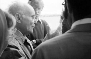 22. Tagung 1972 Mediziner; Auf dem Schiff im Gepsräch: André F. Cournand im Gespräch