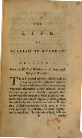The Life of William of Wykeham Bishop of Winchester
