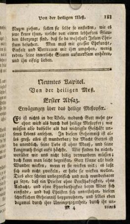 183-156, Neuntes Kapitel. Von der heiligen Meß.