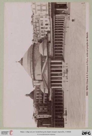 5002. NAPOLI Chiesa di S. Francesco di Paola, ceretta sul progetto del Bianchi.