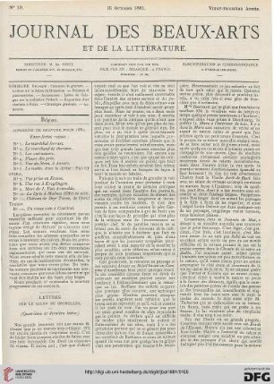 Nr. 19 (15 Octobre 1881)