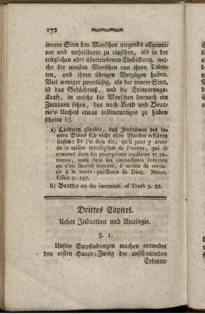 Drittes Capitel. Ueber Induction und Analogie