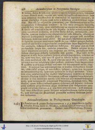 Animadversiones in Prolegomena Ontologiae.