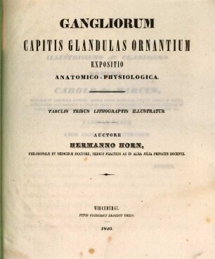 Gangliorum capitis glandulas ornantium expositio anatomico-physiologica