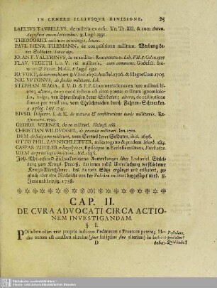 Cap. II. De Cura Advocati Circa Actionem Investigandam