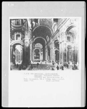 Römische Ansichten — Inneres der Peterskirche in Rom