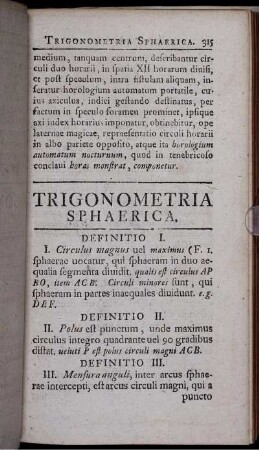 Trigonometria sphaerica.
