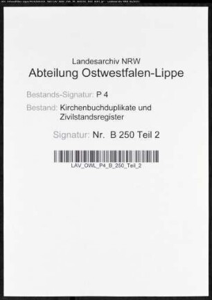 Heiratsbelege zum Zivilstandsregister von Wattenscheid (H 1810)