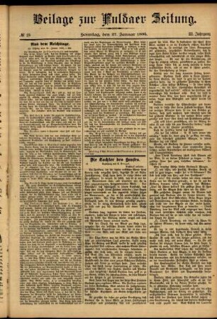 Zweite Ausgabe vom Sonntag, den 27. Januar 1895.
